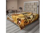 Abakuhaus Lenzuolo Vintage, Grafica Grunge Con Pizzo Elaborato Con Disegni Di Farfalle Ingranditi, Lenzuolo Superiore Morbido E Confortevole Per Un Letto Decorativo 1 Pezzo 260 Cm X 228 Cm, Multicolore