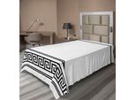 Abakuhaus Lenzuolo Astratto, Minimalista Classico Ispirazione Greca Antica Motivo Monocromatico, Lenzuolo Superiore Morbido E Confortevole Per Un Letto Decorativo 1 Pezzo 260 Cm X 168 Cm, Grigio Antracite Bianco