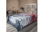 Abakuhaus Lenzuolo Con Albero, Foto Con Paesaggio Naturale Spettacolare Con Albero Verde Astratto Colorato E Laghetto Tranquillo, Lenzuolo Morbido E Confortevole Per Un Letto Decorativo 1 Pezzo 260 Cm X 168 Cm, Multicolore