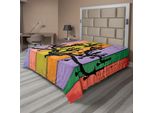 Abakuhaus Lenzuolo Vintage, Silhouette Di Un Antico Lampadario Vittoriano Su Assi Di Legno Rustiche Colorate, Lenzuolo Morbido E Confortevole Per Un Letto Decorativo, 1 Pezzo, 266 Cm X 260 Cm, Multicolore