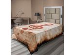 Abakuhaus Lenzuolo Musicale, Design Grunge Note Astratte Melody Art, Lenzuolo Morbido E Confortevole Per Un Letto Decorativo 1 Pezzo 260 Cm X 168 Cm, Champagne Siena