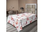Abakuhaus Lenzuolo Flamingo, Motivo Ripetuto Acquerellato Con Uccelli Esotici Immagine A Tema Animale, Lenzuolo Morbido E Confortevole Per Un Letto Decorativo 1 Pezzo 260 Cm X 168 Cm, Rosa Pallido Corallo
