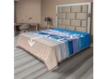 Abakuhaus Lenzuolo Con Proverbio, Questa è La Mia Terra Felice Tipografia Con Stampa Dell'orizzonte Oceanico Con Cielo E Spiaggia Sabbiosa, Morbido E Confortevole Lenzuolo Superiore Per Un Letto Decorativo 1 Pezzo 244 Cm X 205 Cm, Multicolore