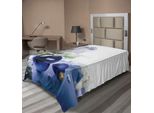 Abakuhaus Lenzuolo Natalizio, Ornamenti Colorati Blu Con Motivi Festivi Invernali, Lenzuolo Morbido E Confortevole Per Un Letto Decorativo, 1 Pezzo, 190 Cm X 100 Cm, Multicolore