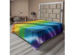 Abakuhaus Lenzuolo Arcobaleno, Design Ispirato Alla Bandiera Dell'orgoglio Con Colori Vivaci, L'amore Vince, Libertà Di Genere, Tema Lgbt, Lenzuolo Morbido E Confortevole Per Un Letto Decorativo, 1 Pezzo, 244 Cm X 205 Cm, Multicolore