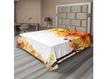 Abakuhaus Lenzuolo Autunnale, Composizione Botanica Creativa Con Foglie Di Alberi E Pois, Morbido E Confortevole Lenzuolo Superiore Per Un Letto Decorativo 1 Pezzo 244 Cm X 205 Cm, Multicolore
