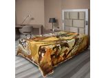 Abakuhaus Lenzuolo Vintage, Grafica Grunge Con Pizzo Elaborato Con Disegni Di Farfalle Macro, Lenzuolo Superiore Morbido E Confortevole Per Un Letto Decorativo 1 Pezzo 190 Cm X 100 Cm, Multicolore