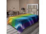 Abakuhaus Lenzuolo Arcobaleno, Design Ispirato Alla Bandiera Dell'orgoglio Con Colori Vivaci, L'amore Vince, Libertà Di Genere, Tema Lgbt, Lenzuolo Morbido E Confortevole Per Un Letto Decorativo, 1 Pezzo, 190 Cm X 100 Cm, Multicolore