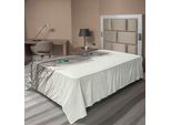 Abakuhaus Lenzuolo Peacock, Piume Dell'uccello Esotico Su Sfondo Bianco Con Motivi Animali Boemi, Lenzuolo Superiore Morbido E Confortevole Per Un Letto Decorativo 1 Pezzo 190 Cm X 100 Cm, Bianco, Tortora E Blu