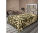 Abakuhaus Lenzuolo Nautico, Motivi Glitterati Noel Yuletide Tema Tradizionale Festività Motivo Stagione Invernale, Lenzuolo Morbido E Confortevole Per Un Letto Decorativo 1 Pezzo 190 Cm X 100 Cm, Giallo