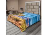Abakuhaus Lenzuolo Cactus, Foto Paesaggistica Con Piante Botaniche, Montagne Maestose E Cielo, Lenzuolo Superiore Morbido E Confortevole Per Un Letto Decorativo, 1 Pezzo, 244 Cm X 205 Cm, Multicolore