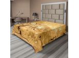 Abakuhaus Lenzuolo Da Letto Baum, Composizione Artistica Con Rami Intrecciati E Sagome Di Farfalle, Morbido E Confortevole Lenzuolo Superiore Per Un Letto Decorativo 1 Pezzo 244 Cm X 205 Cm, Marrone E Marrone Chiaro