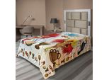 Abakuhaus Brasile Lenzuolo, Carnevale Di Rio Composizione A Tema Con Ragazze Di Samba Strumenti Musicali Mascherate, Lenzuolo Superiore Morbido E Confortevole Per Un Letto Decorativo 1 Pezzo 260 Cm X 168 Cm, Multicolore