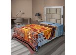 Abakuhaus Lenzuolo Carosello, Motivi Tradizionali A Cuori Nei Toni Del Verde Illustrazione Monocromatica Vortice, Lenzuolo Superiore Morbido E Confortevole Per Un Letto Decorativo 1 Pezzo 190 Cm X 100 Cm, Calendula E Blu Grigio