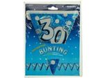 Amscan - Bandiera Glitterata, 30° - Plastica, Lamina SG25390 (Taglia Unica) (Blu)