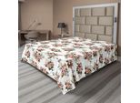 Abakuhaus Lenzuolo Con Fiori, Giardino Inglese, Delicati Fiori Di Viola Del Pensiero, Morbido E Confortevole Lenzuolo Superiore Per Un Letto Decorativo, 1 Pezzo, 266 Cm X 260 Cm, Rosa Secca Beige