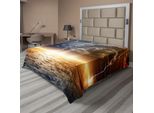 Abakuhaus Lenzuolo Donner, Composizione A Tema Meteorologico Con Nuvole E Fulmini, Composizione Pastorale, Lenzuolo Superiore Morbido E Confortevole Per Un Letto Decorativo, 1 Pezzo, 275 Cm X 260 Cm, Multicolore