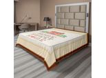Abakuhaus Lenzuolo Con Proverbio, Illustrazione Artigianale Di Una Casa Con Giardino In Cornice Quadrata, Lenzuolo Morbido E Confortevole Per Un Letto Decorativo 1 Pezzo 244 Cm X 205 Cm, Multicolore