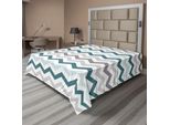 Abakuhaus Lenzuolo Angolare, Illustrazione Con Motivi Geometrici Semplici A Zig Zag, Design Moderno, Tonalità Pastello, Grafica, Lenzuolo Morbido E Confortevole Per Un Letto Decorativo, 1 Pezzo, 244 Cm X 205 Cm, Multicolore