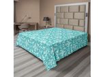 Abakuhaus Lenzuolo Vittoriano, Motivo Continuo Con Fiori Vintage Ispirato Alla Viola Del Pensiero, Motivo Floreale Antico, Lenzuolo Morbido E Confortevole Per Un Letto Decorativo, 1 Pezzo, 260 Cm X 228 Cm, Bianco Schiuma Di Mare