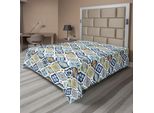 Abakuhaus Lenzuolo Asiatico, Motivi Orientali Con Motivi A Volute Ed Elementi Floreali, Illustrazione Mediorientale, Lenzuolo Morbido E Confortevole Per Un Letto Decorativo, 1 Pezzo, 244 Cm X 205 Cm, Multicolore