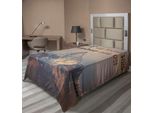 Abakuhaus Lenzuolo Con Proverbio, Non Tutti Perdono Il Proprio Cammino Messaggio Su Sfondo Montagna Fotografia Paesaggio, Morbido E Confortevole Lenzuolo Superiore Per Un Letto Decorativo 1 Pezzo 190 Cm X 100 Cm, Multicolore