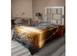 Abakuhaus Lenzuolo Donner, Composizione A Tema Meteorologico Con Nuvole E Fulmini, Composizione Pastorale, Lenzuolo Superiore Morbido E Confortevole Per Un Letto Decorativo, 1 Pezzo, 260 Cm X 168 Cm, Multicolore