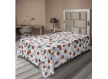 Abakuhaus Lenzuolo Con Margherite, Foto Ravvicinata Di Delicati Fiori Primaverili Immagine Romantica Con Fiori, Lenzuolo Morbido E Confortevole Per Un Letto Decorativo 1 Pezzo 260 Cm X 168 Cm, Ginger White