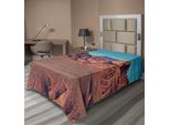 Abakuhaus Lenzuolo Occidentale, Montagna Argentina Deserto Sabbia Escursione Madre Natura Tema Vulcano Foto Geografica, Lenzuolo Morbido E Confortevole Per Un Letto Decorativo 1 Pezzo 260 Cm X 168 Cm, Marrone Blu