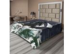 Abakuhaus Lenzuolo Nautico, Grande Nave Su Un Oceano Mosso In Una Tempesta Con Fulmini E Pirati Che Navigano, Lenzuolo Morbido E Confortevole Per Un Letto Decorativo 1 Pezzo 266 Cm X 260 Cm, Verde E Grigio