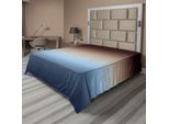 Abakuhaus Lenzuolo Ombre, Disposizione Con Gradiente Di Colore Interni Moderni Illustrazione Astratta, Morbido E Confortevole Lenzuolo Superiore Per Un Letto Decorativo 1 Pezzo 244 Cm X 205 Cm, Blu Marrone