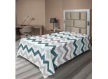 Abakuhaus Lenzuolo Angolare, Illustrazione Con Motivi Geometrici Semplici A Zigzag, Design Moderno, Tonalità Pastello, Grafica, Lenzuolo Morbido E Confortevole Per Un Letto Decorativo, 1 Pezzo, 190 Cm X 100 Cm, Multicolore