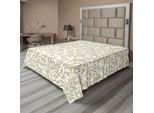Abakuhaus Lenzuolo Vintage, Stile Monocromatico Classico Di Ispirazione Vittoriana Con Motivo Rococò Ripetuto, Lenzuolo Superiore Morbido E Confortevole Per Un Letto Decorativo 1 Pezzo 260 Cm X 228 Cm, Bianco Cammello Chiaro