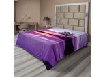 Abakuhaus Lenzuolo Paesaggio, Composizione Astratta Con Ombre Viola, Cielo E Ombre Di Alberi, Lenzuolo Superiore Morbido E Confortevole Per Un Letto Decorativo 1 Pezzo 266 Cm X 260 Cm, Lavanda Nero