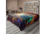 Abakuhaus Lenzuolo Spaziale, Composizione A Tema Universo Con Stelle E Nebulose, Spazio Polveroso, Spazio Colorato, Lenzuolo Superiore Morbido E Confortevole Per Un Letto Decorativo, 1 Pezzo, 275 Cm X 260 Cm, Multicolore