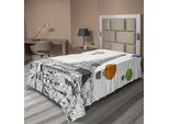 Abakuhaus Paris Lenzuolo, Mongolfiere In Stile Cartone Animato Con Illustrazione Della Capitale Francese, Lenzuolo Morbido E Confortevole Per Un Letto Decorativo 1 Pezzo 260 Cm X 168 Cm, Multicolore