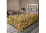 Abakuhaus Lenzuolo Paisley, Motivo Orientale Antico Colorato Di Ispirazione Persiana Su Stampa Verde, Lenzuolo Morbido E Confortevole Per Un Letto Decorativo 1 Pezzo 190 Cm X 100 Cm, Multicolore