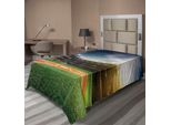 Abakuhaus Lenzuolo Sportivo, Gioco Thirll Concept Stadio Digitale Con Immagine Di Un Pubblico Numeroso, Lenzuolo Morbido E Confortevole Per Un Letto Decorativo 1 Pezzo 190 Cm X 100 Cm, Multicolore