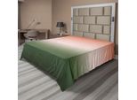 Abakuhaus Lenzuolo Ombre, Stampa Con Contrasto Morbido E Scuro, Lenzuolo Morbido E Confortevole Per Un Letto Decorativo 1 Pezzo 266 Cm X 260 Cm, Salmone Pavone Verde
