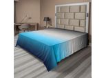 Abakuhaus Lenzuolo Ombre, Motivo Astratto Con Sfumature Di Blu E Grigio, Design A Tema Cielo, Lenzuolo Morbido E Confortevole Per Un Letto Decorativo, 1 Pezzo, 244 Cm X 205 Cm, Grigio E Blu