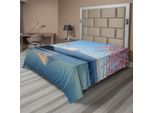Abakuhaus Lenzuolo Da Letto Berg, Montagna Giapponese Con Cima Innevata E Fiori Di Ciliegio Primaverili, Lenzuolo Superiore Morbido E Confortevole Per Un Letto Decorativo, 1 Pezzo, 244 Cm X 205 Cm, Multicolore