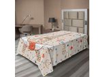 Abakuhaus Lenzuolo Da Letto Per Luna Di Miele, Torre Eiffel Di Parigi, Uccellino Dell'amore, Nastro A Pois Colorati, Tema Vacanze, Stampa, Lenzuolo Morbido E Confortevole Per Un Letto Decorativo, 1 Pezzo, 260 Cm X 168 Cm, Multicolore
