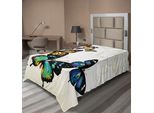 Abakuhaus Lenzuolo Con Farfalle, Farfalle Monarca Che Volano Ombra Ombra Sogno Fantastico Display, Morbido E Confortevole Lenzuolo Superiore Per Un Letto Decorativo 1 Pezzo 260 Cm X 168 Cm, Multicolore