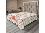 Abakuhaus Lenzuolo Da Letto Per Luna Di Miele, Torre Eiffel Di Parigi, Uccellino Dell'amore, Nastro A Pois Colorati, Tema Vacanze, Stampa, Lenzuolo Morbido E Confortevole Per Un Letto Decorativo, 1 Pezzo, 266 Cm X 260 Cm, Multicolore