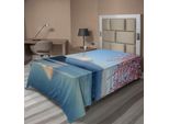 Abakuhaus Lenzuolo Da Letto Berg, Montagna Giapponese Con Cima Innevata E Fiori Di Ciliegio Primaverili, Lenzuolo Superiore Morbido E Confortevole Per Un Letto Decorativo, 1 Pezzo, 260 Cm X 168 Cm, Multicolore