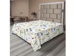 Abakuhaus Lenzuolo Con Fiori, Fiori Selvatici, Papaveri E Margherite, Natura Rurale, Prati Rustici, Lenzuolo Morbido E Confortevole Per Un Letto Decorativo, 1 Pezzo, 266 Cm X 260 Cm, Verde Pallido, Giallo, Blu