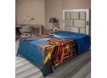 Abakuhaus Venezia Lenzuolo, Vista Sul Canal Grande Dal Ponte Di Rialto Al Tramonto Paesaggio Europeo Italiano Stampa, Lenzuolo Superiore Morbido E Confortevole Per Un Letto Decorativo 1 Pezzo 260 Cm X 168 Cm, Indaco E Giallo