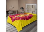 Abakuhaus Lenzuolo Da Letto Zoo, Immagine Colorata Con Animali Africani, Motivi Geometrici A Rombi, Leoni E Animali Da Safari, Lenzuolo Morbido E Confortevole Per Un Letto Decorativo, 1 Pezzo, 260 Cm X 168 Cm, Multicolore