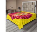 Abakuhaus Lenzuolo Da Letto Zoo, Immagine Colorata Con Animali Africani, Motivi Geometrici A Rombi, Leoni E Animali Da Safari, Lenzuolo Morbido E Confortevole Per Un Letto Decorativo, 1 Pezzo, 275 Cm X 260 Cm, Multicolore