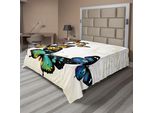 Abakuhaus Lenzuolo Con Farfalle, Farfalle Monarca Che Volano Ombra Ombra Sogno Fantastico Display, Morbido E Confortevole Lenzuolo Superiore Per Un Letto Decorativo 1 Pezzo 260 Cm X 228 Cm, Multicolore